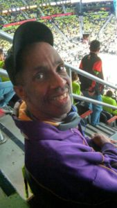 Ernest at an Atlanta Hawks game