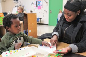Nympha Meadows with Donnie in Pre-K