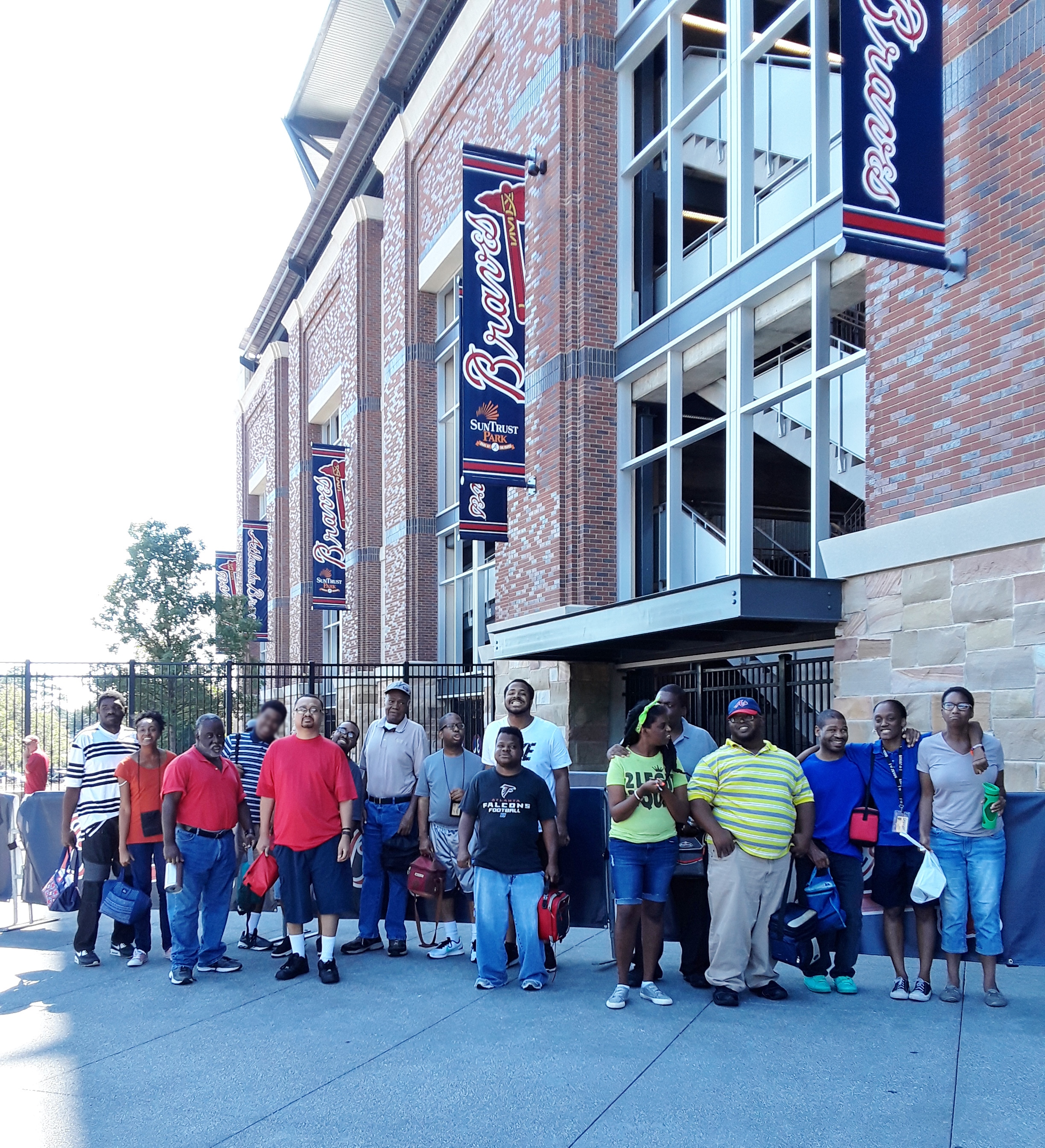 Adult Program participants at a Braves game