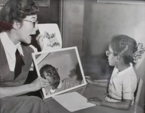 A speech lesson, circa 1960