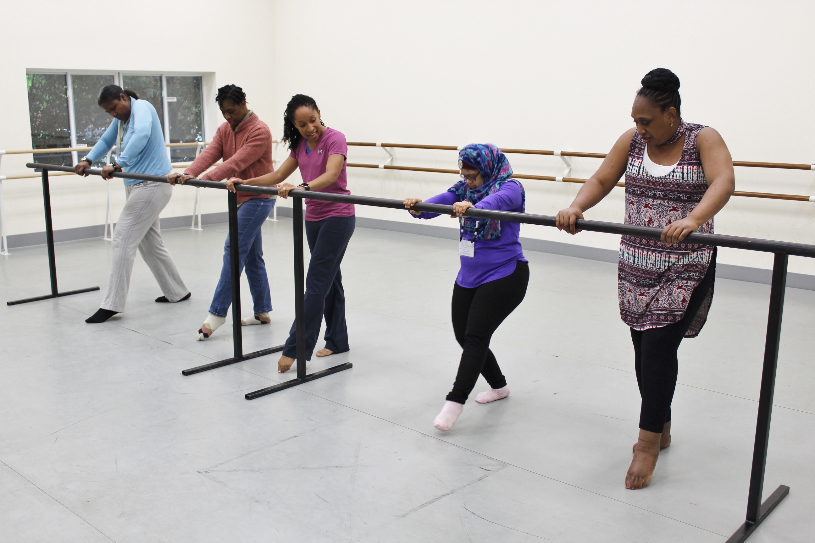At the barre