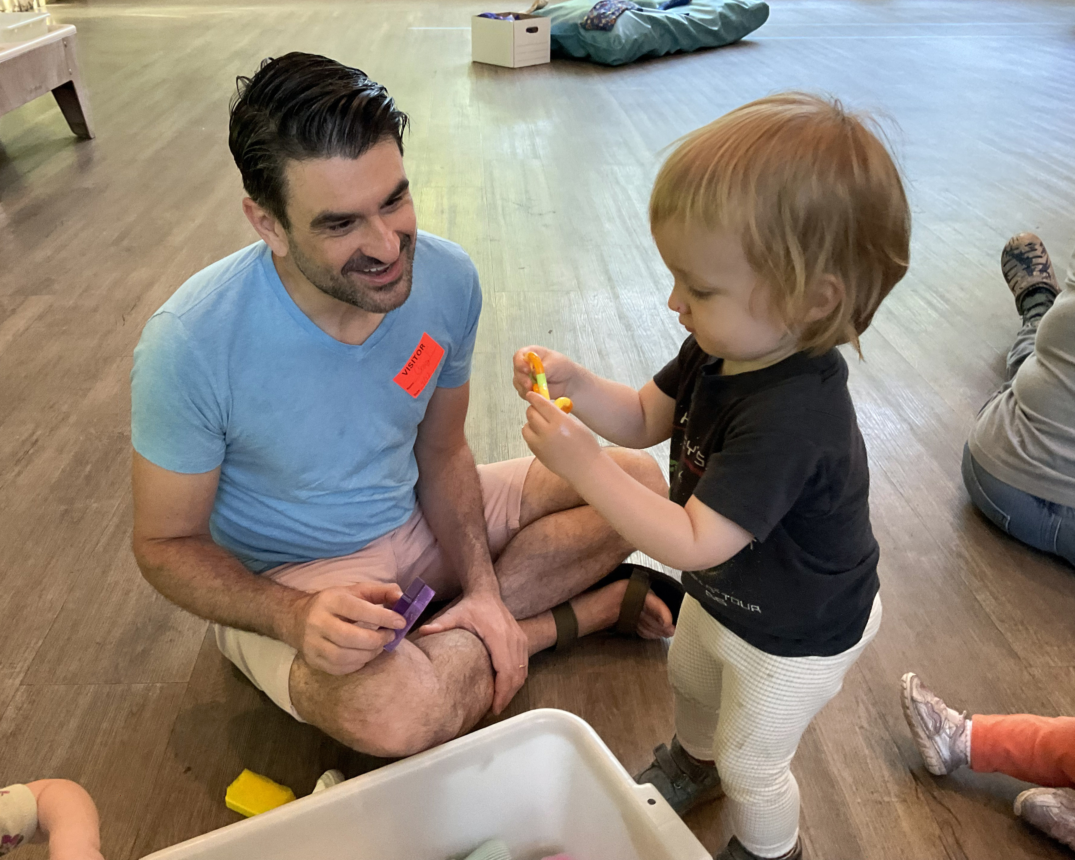 A Frazer parent volunteering to play along