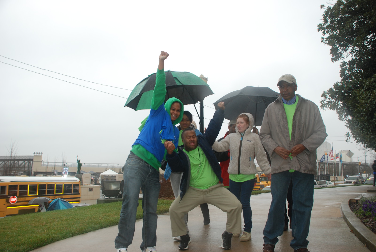 Participants of Frazer's Adult Program at the Gold Dome for Disability Day