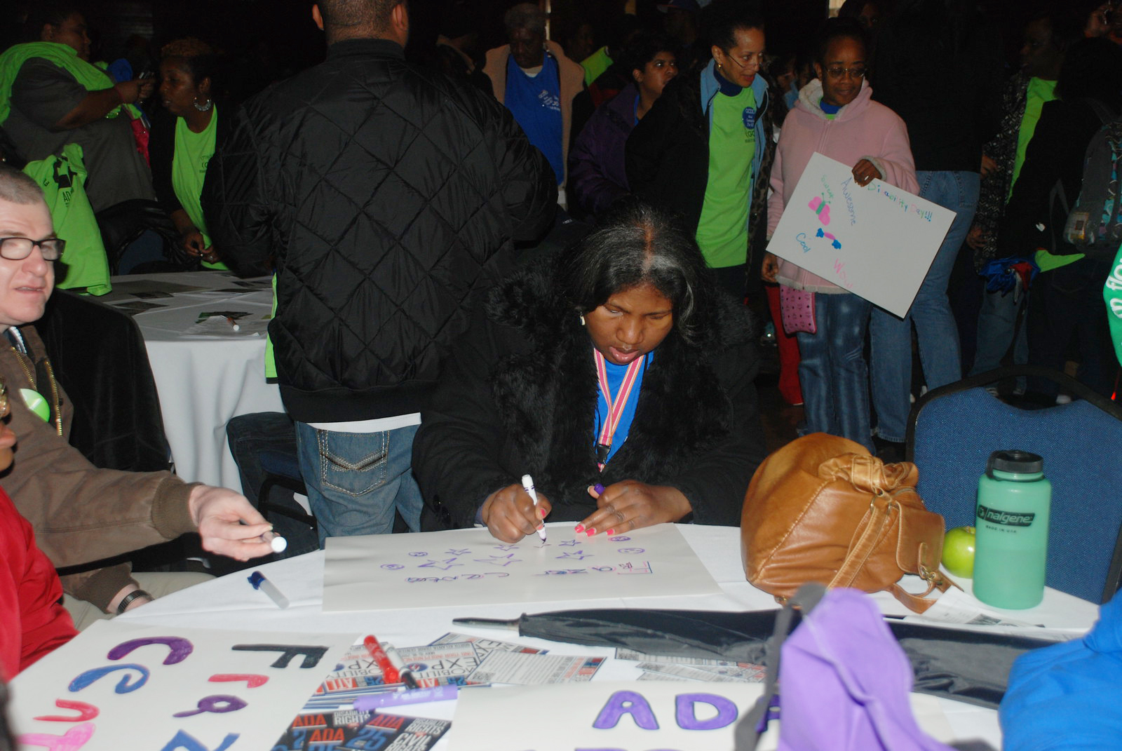 Participants of Frazer's Adult Program at the Gold Dome for Disability Day
