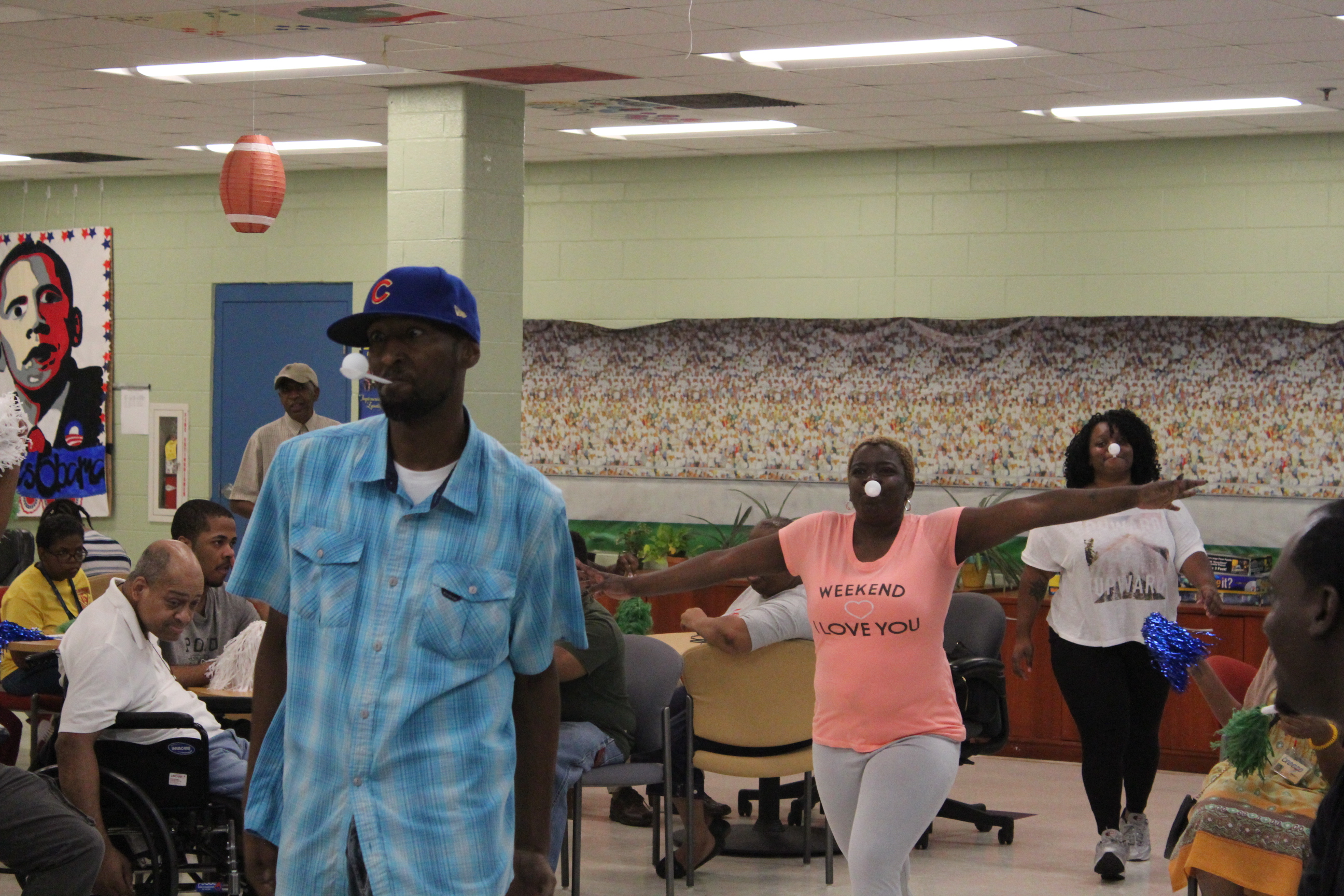 The competition in the Ping Pong Relay was fierce!