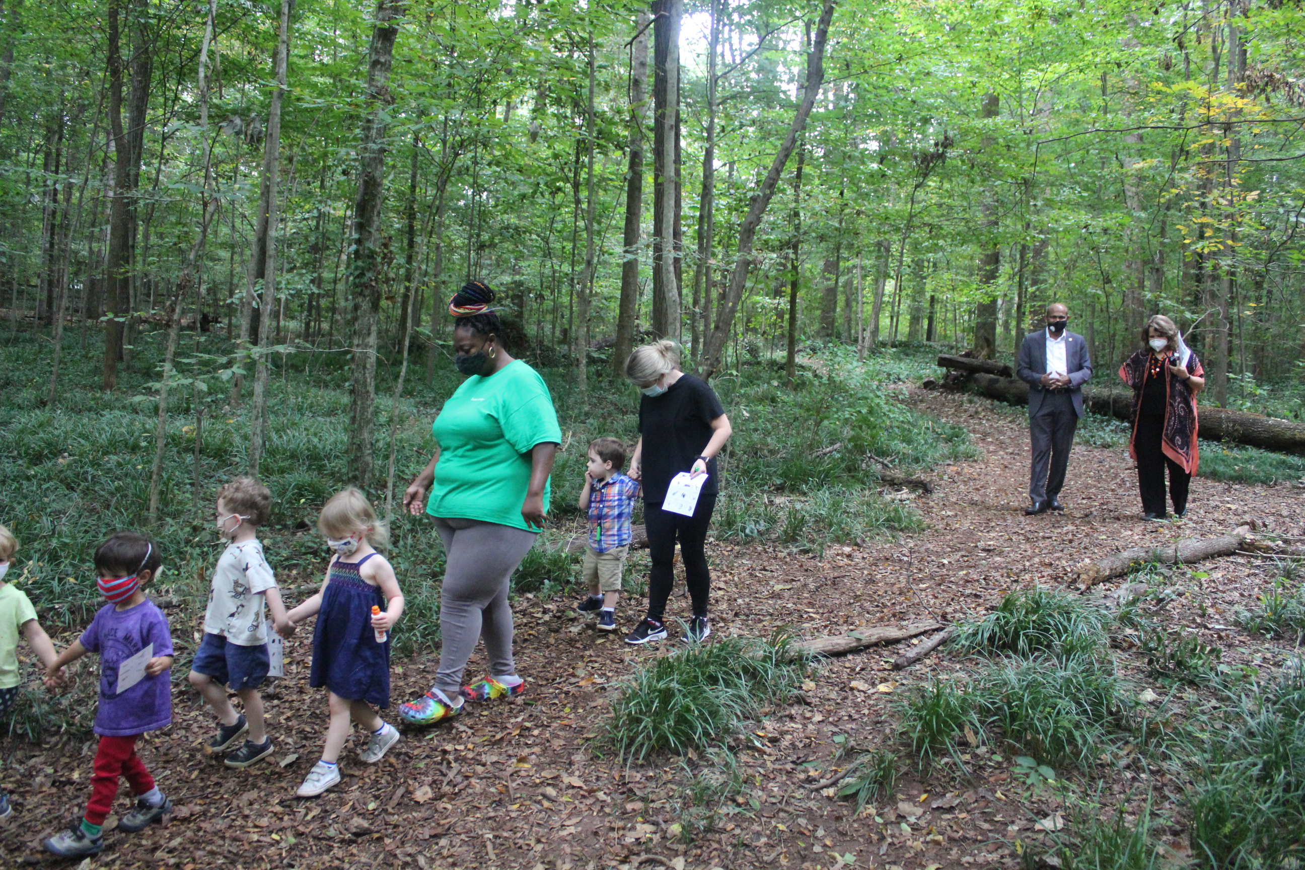 Kubik sharing about our nature-based learning experience with Senator Rahman