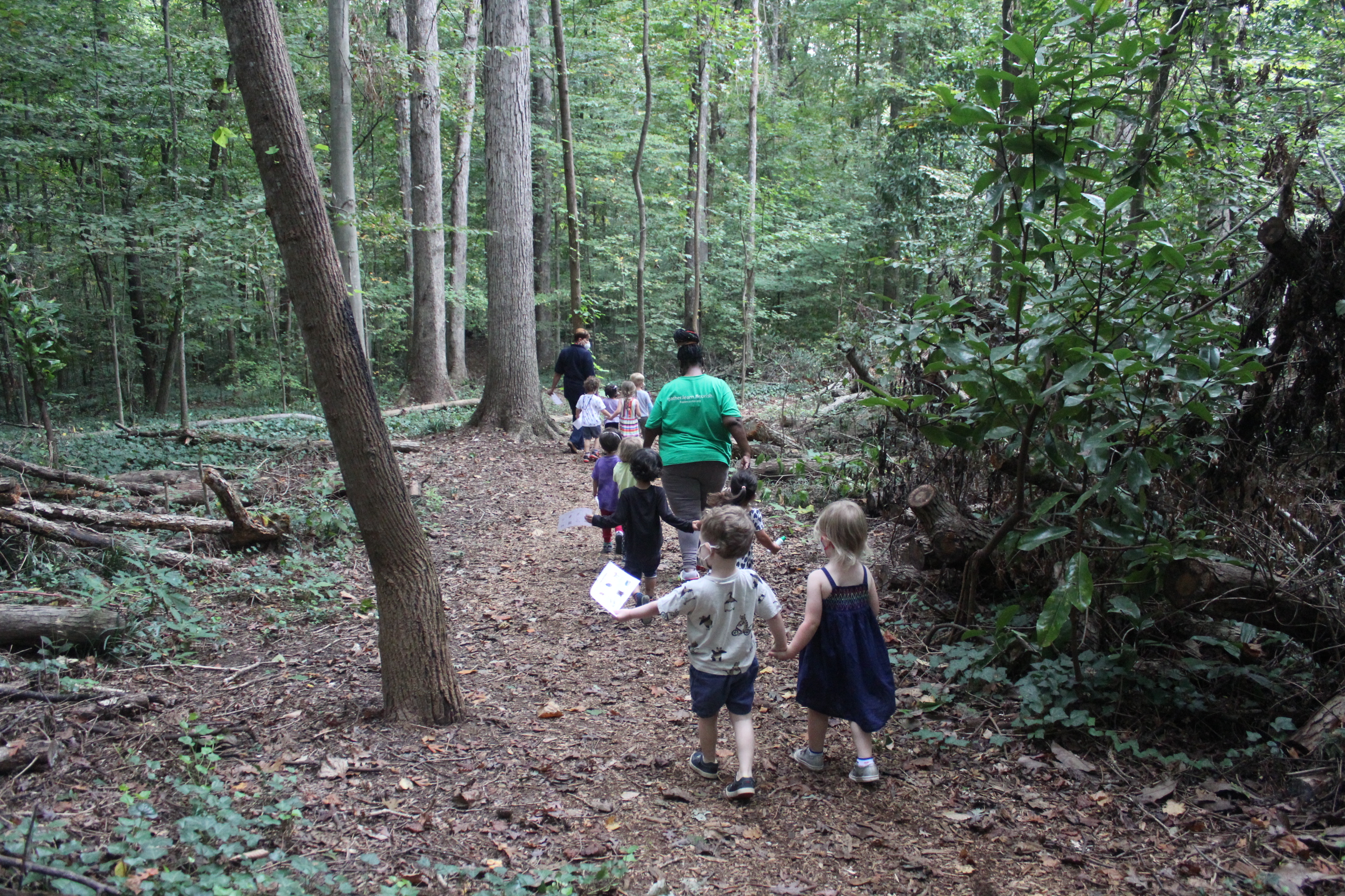 The Ocean Preschool classroom is on a scavenger hunt.