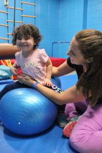 Lily with a therapist at Frazer