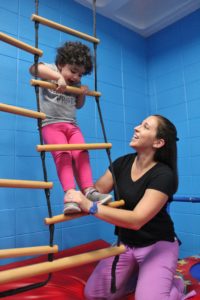 Talia with a therapist at Frazer