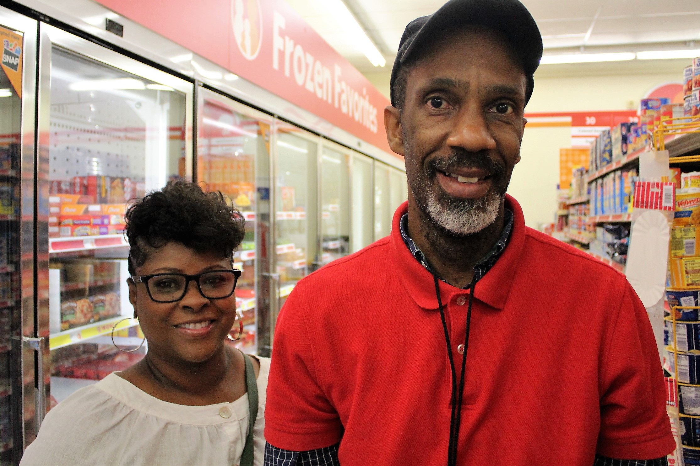Ernest with Job Coach Christine Riley
