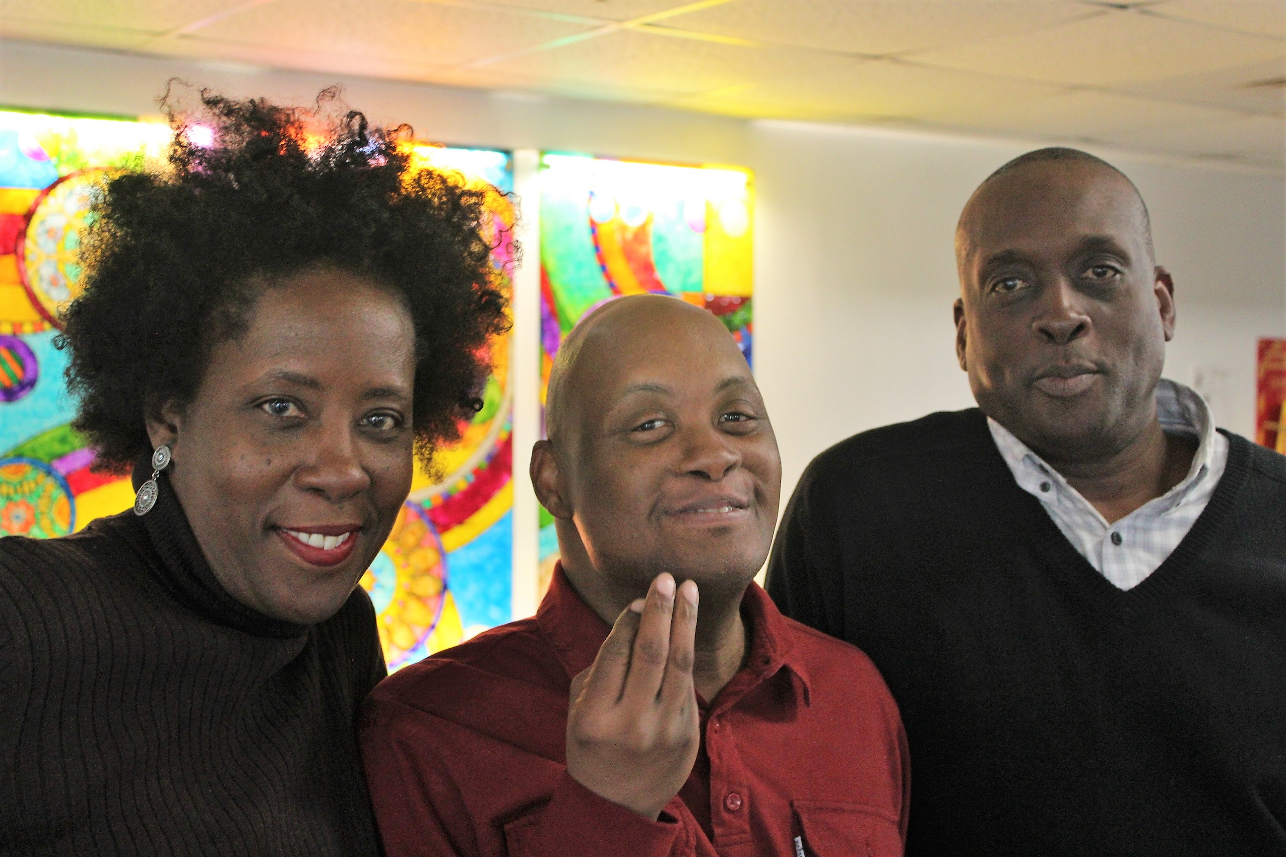 Three of eight siblings: Roslyn, Dwight, and Tom Williams