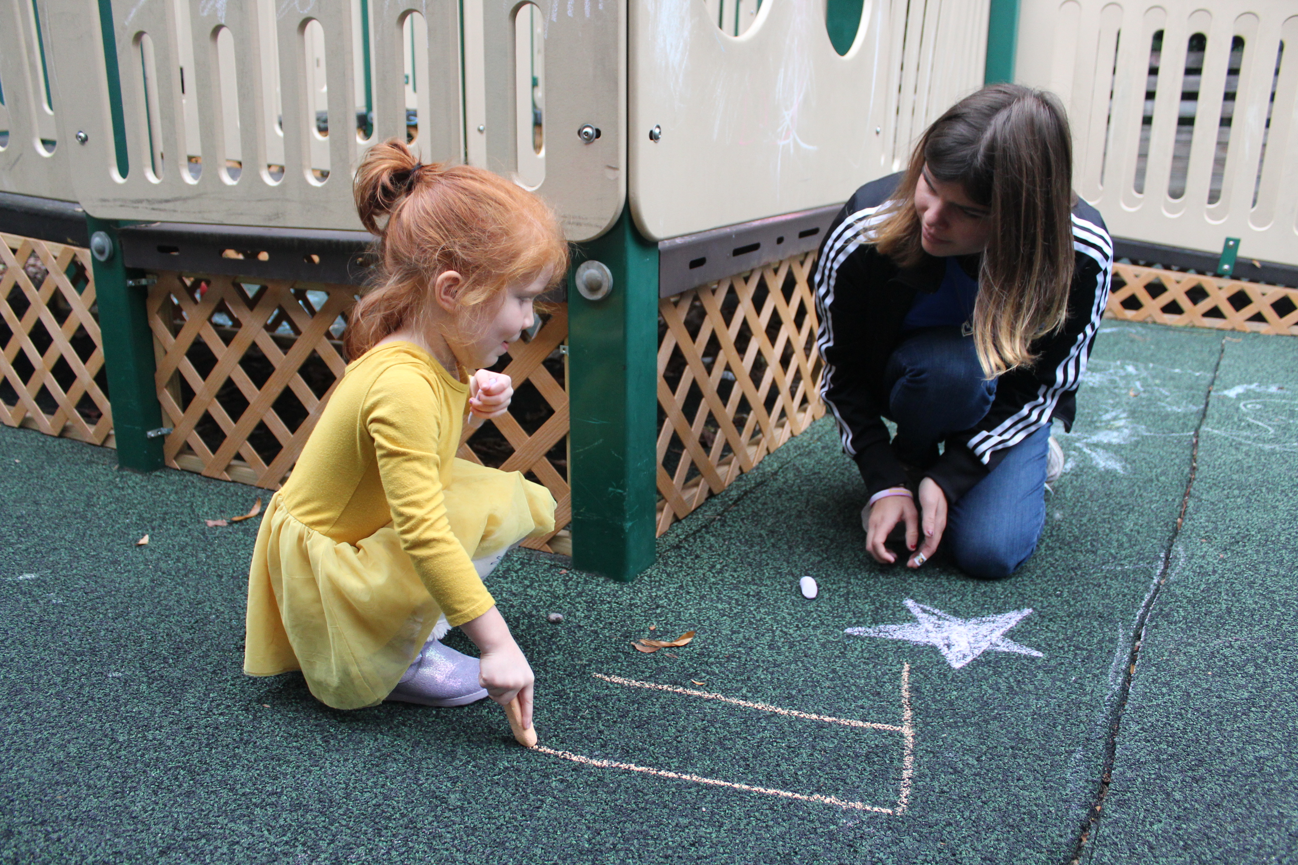 Maggie loves interacting with the children.