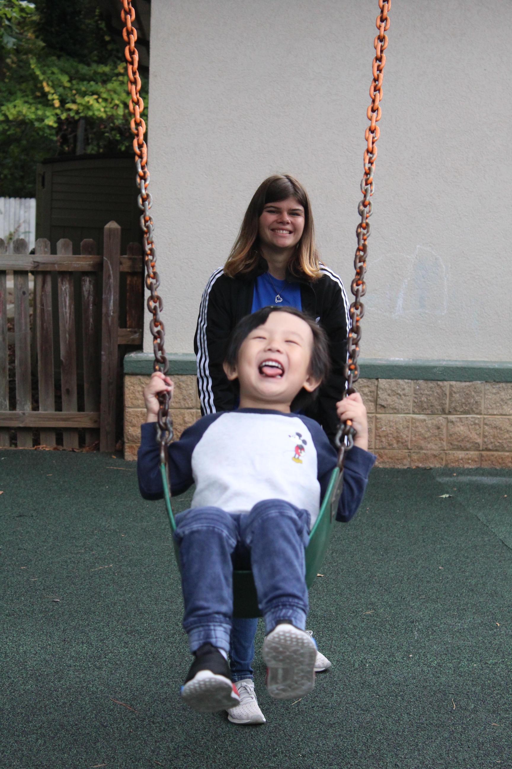 Maggie loves interacting with the children.