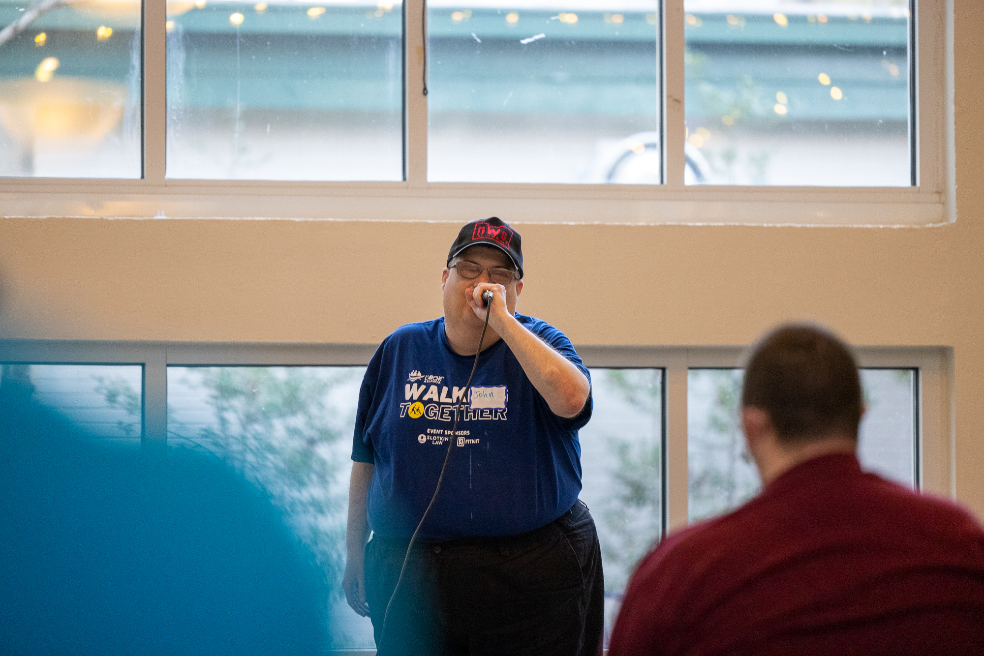 One of L’Arche’s Open Mic Night performers (Photo Credit: L’Arche Atlanta)