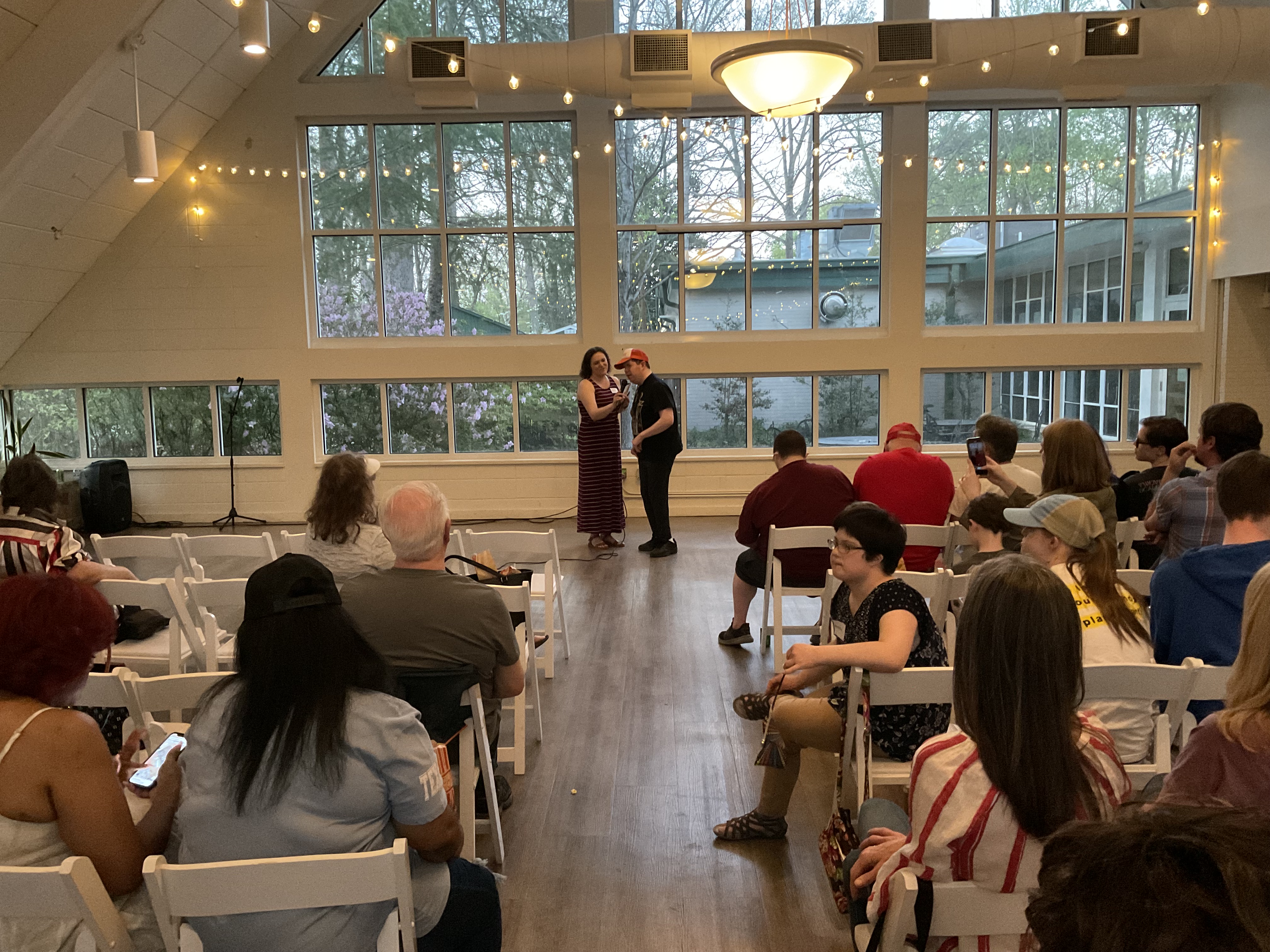L’Arche’s Open Mic Night in Frazer’s atrium.