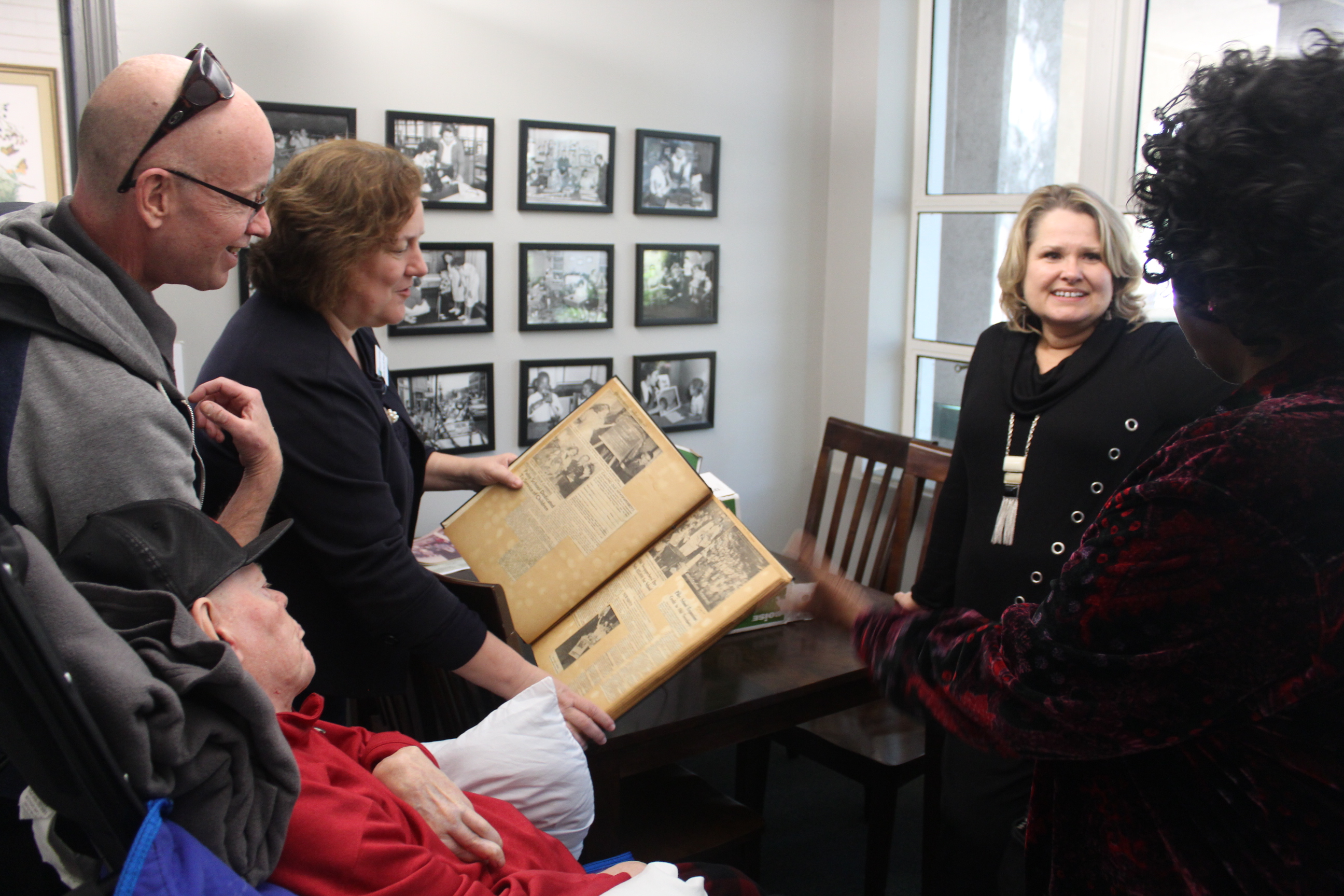 Perusing the archives with Frazer Center Development Director Kimberly Hays de Muga