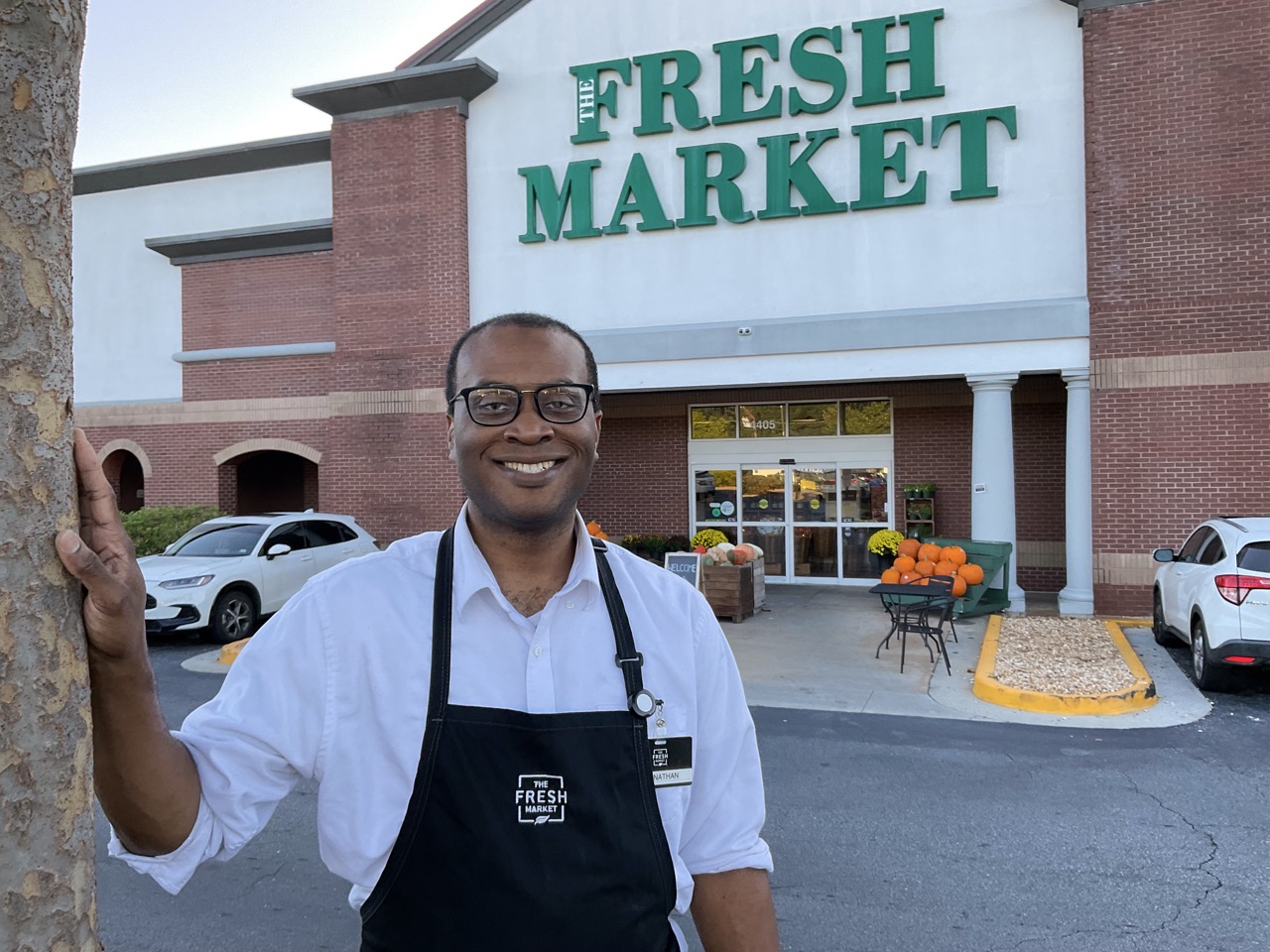Jonathan Grant on the job at Fresh Market