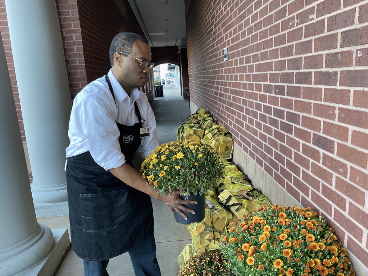 Jonathan Grant on the job at Fresh Market