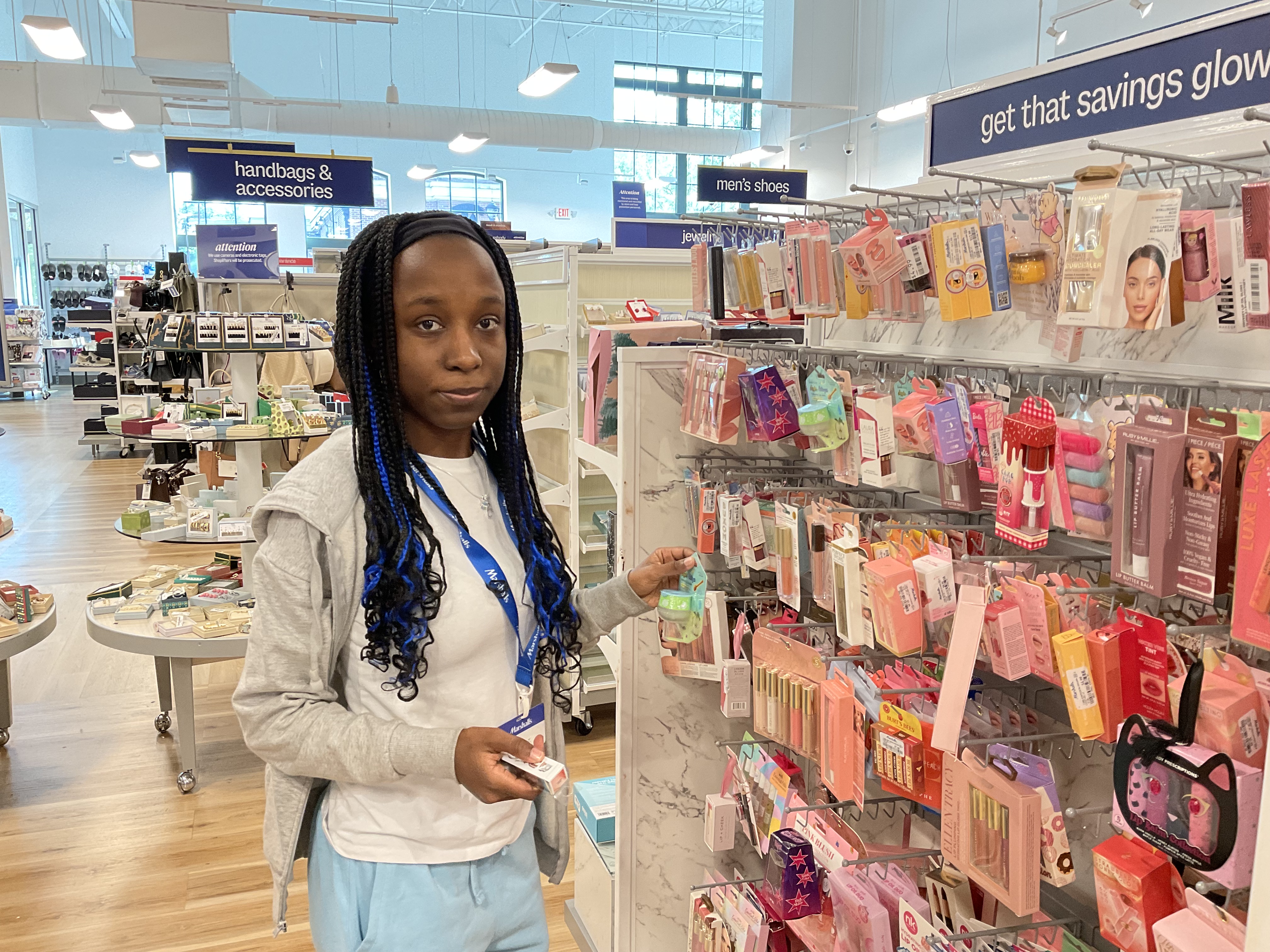 Tiarrah on the job at Marshalls