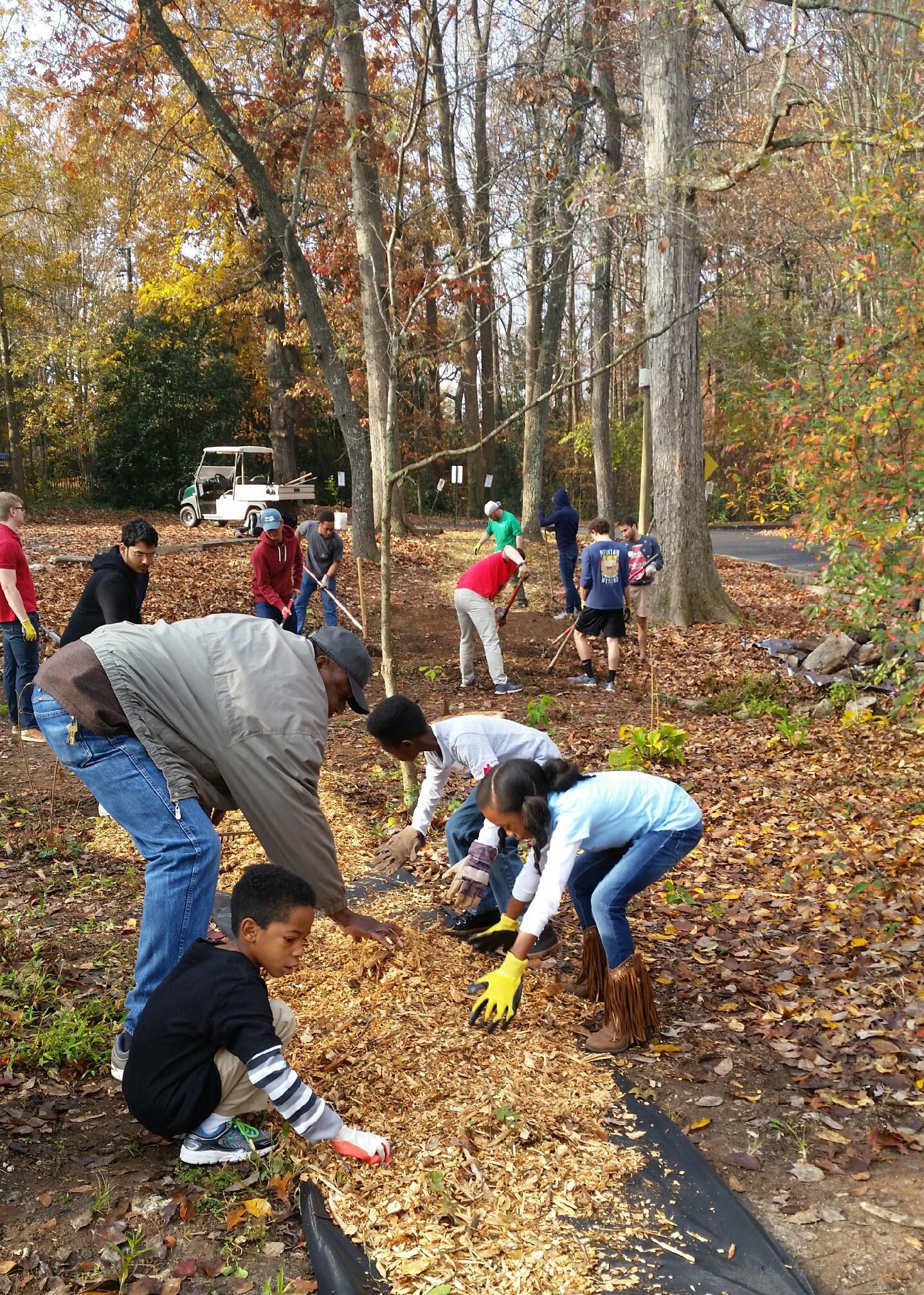 Family volunteering through United Way