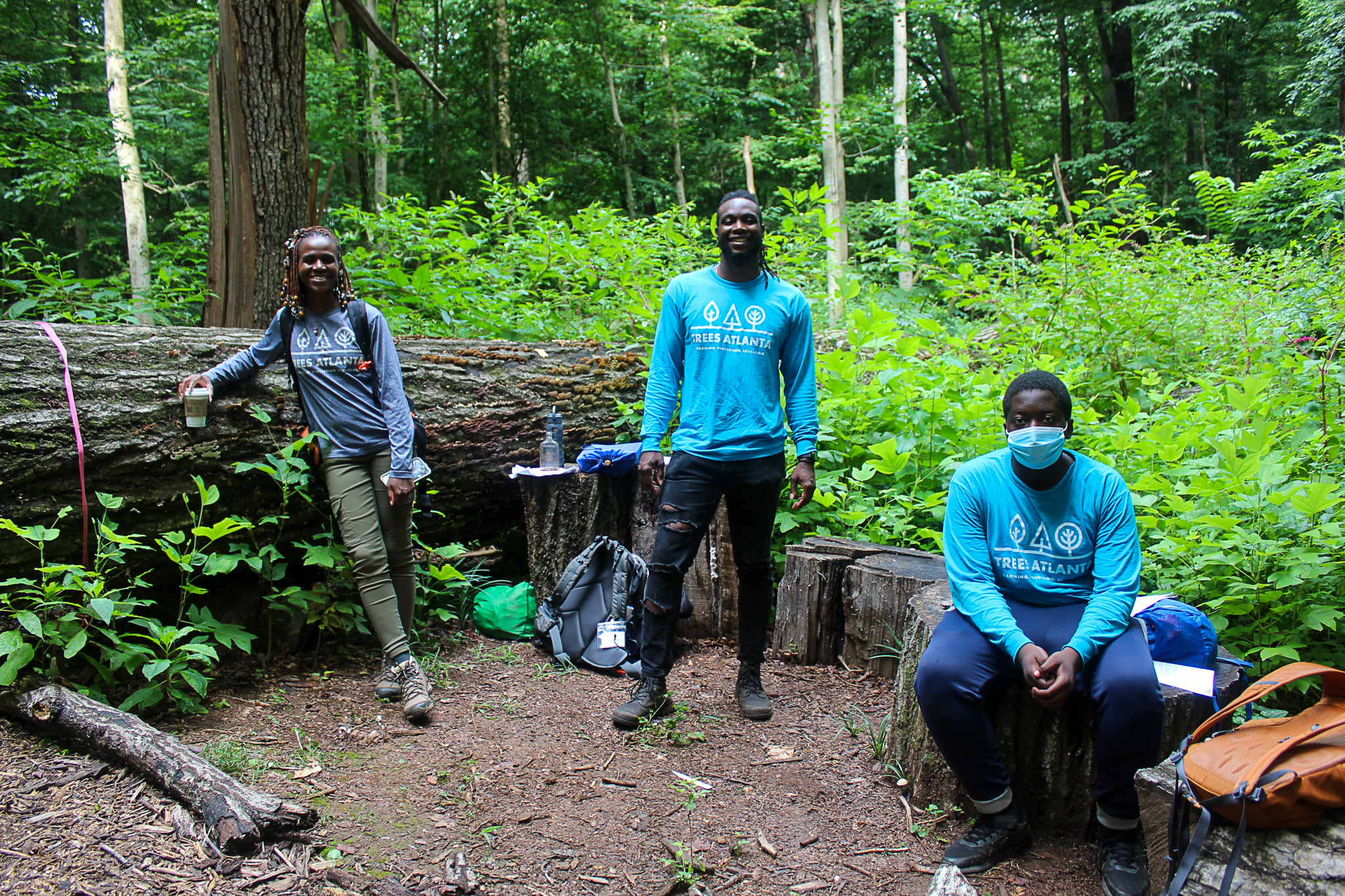 Trees Atlanta staff and Youth Tree Team member